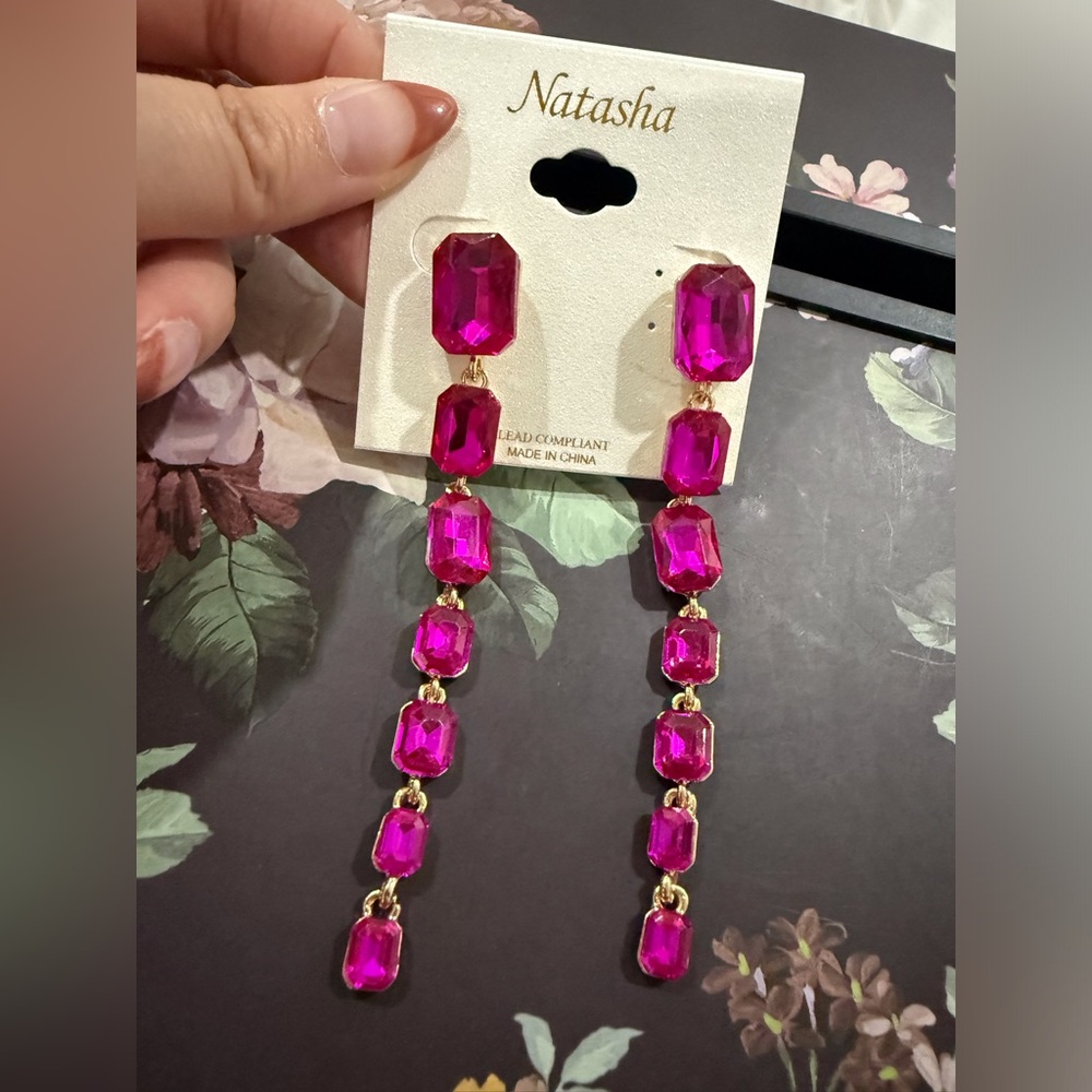 NATASHA COUTURE DROP EARRINGS - NWT